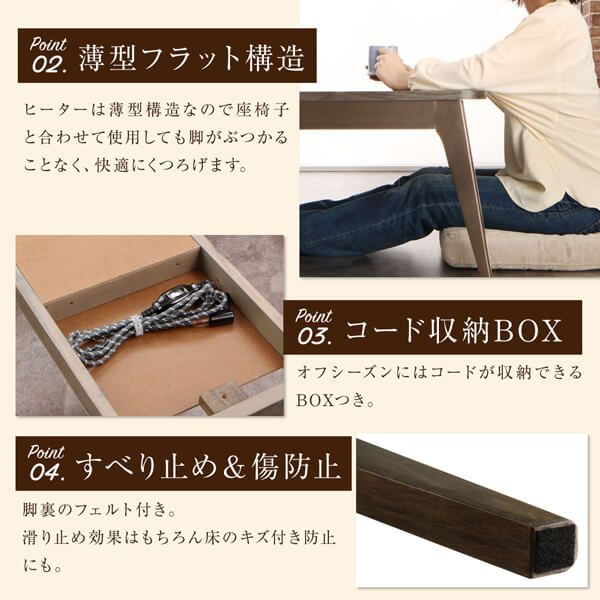スーパSALE10倍＆4時間限定10％OFF こたつ布団セット 木目も布団も選べる 北欧デザインこたつ 掛布団&敷布団2点セット 長方形(75×105cm)
