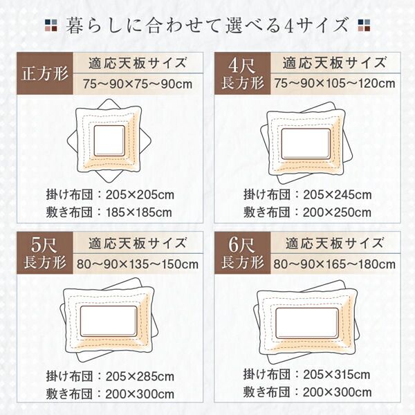 スーパSALE10倍＆4時間限定10％OFF しじら織パッチワークこたつ布団 掛布団&敷布団2点セット 正方形(80×80cm)天板対応