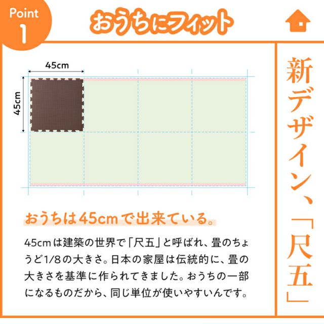 スーパSALE10倍＆4時間限定10％OFF ジョイントマット ジョイント マット カーペット ラグ 大判 厚手 ノンホルム 抗菌 防臭  防音 床暖房対応 おしゃれ 洗える ベビー フロアマット 子供 単色 プレイマット ペット かわいい 45cm角 18mm厚 48枚 6畳