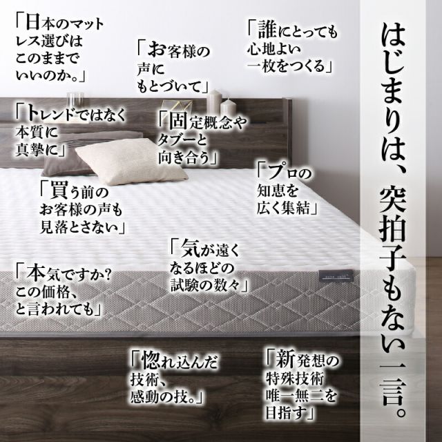 スーパSALE10倍＆4時間限定10％OFF MITAS寝具SELECT マットレス シングル セミダブル ダブル ベッドマットレス ベッドマット ボンネルコイル ポケットコイル スプリングマットレス  黒 白 ブラック ホワイト 圧縮梱包 腰 高反発 おしゃれ 布団 敷布団 抗菌 防臭 ダブル