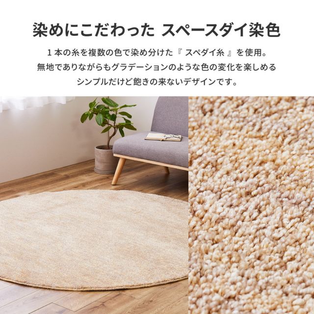 ラグ 洗える おしゃれ ラグマット 滑り止め付 絨毯 マット ラグカーペット カーペット 秋 冬 ウォッシャブル 洗えるラグ ホットカーペット対応 リビング 床暖房対応 高機能ラグ 防ダニ 抗菌 防臭 防音 防炎 制電 日本製 ナイロンラグ 円形 直径180cm