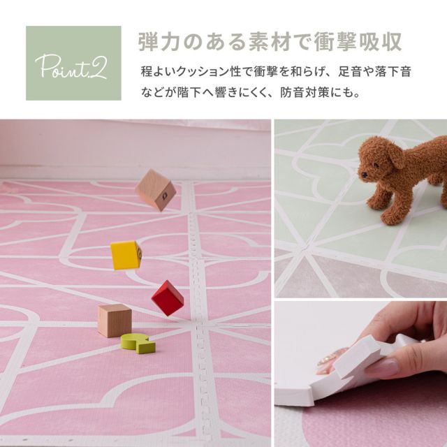 スーパSALE10倍＆4時間限定10％OFF ジョイントマット ジョイント マット カーペット ラグ 大判 防音 床暖房対応 おしゃれ 洗える ベビー フロアマット 子供 プレイマット ペット おしゃれなレトロデザイン 60×60cm 大判 9枚入り サイドパーツ付き 2畳