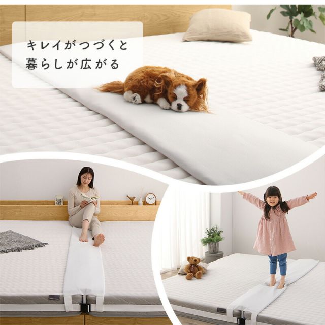スーパSALE10倍＆4時間限定10％OFF MITAS寝具SELECT すきまパッド マットレスバンド セット ベッド マットレス 固定 連結 すきま防止 隙間 ズレ防止 ベッドマットレス ベルト スペーサー 隙間パッド マットレスベルト 幅30cm 周囲10m