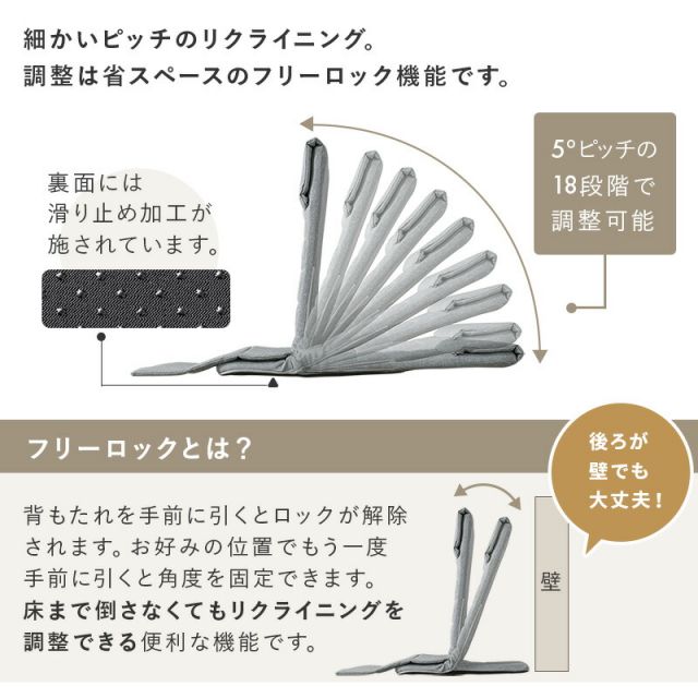 マラソン10倍中 座椅子 スリム コンパクト ハイバック 背もたれ ベッド リクライニング 薄型 軽量 折り畳み 座イス 椅子 いす イス おしゃれ グレー ベージュ アイボリー 18段階 リクライニング座椅子 1人掛け