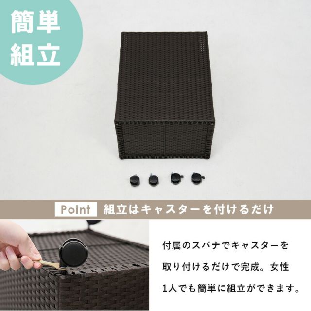 スーパSALE10倍＆4時間限定10％OFF キャスター付収納ボックス-RUD 43×29×58cm