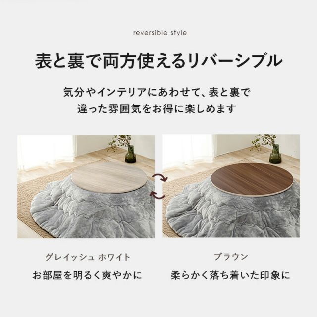 スーパSALE10倍＆4時間限定10％OFF コタツ天板 丸型 直径80×80cm
