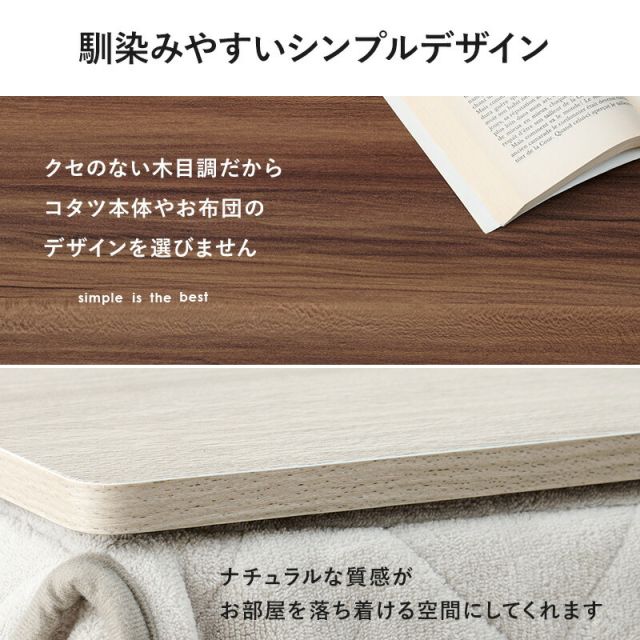 スーパSALE10倍＆4時間限定10％OFF コタツ天板 長方形 105×75cm