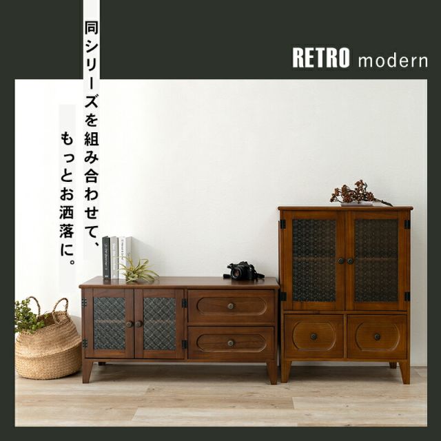 スーパSALE10倍＆4時間限定10％OFF TV台 -MTV-レトロ 両扉 90×40×45cm