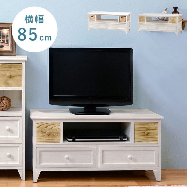 スーパSALE10倍＆4時間限定10％OFF TV台-バスケット付き 90×34×40.5cm
