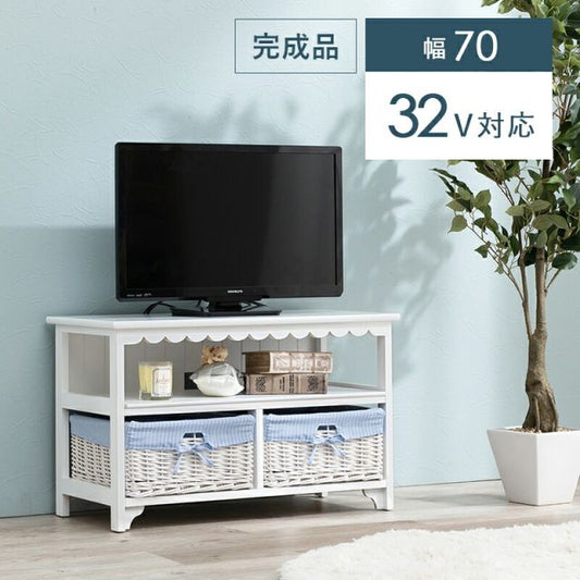 スーパSALE10倍＆4時間限定10％OFF TV台-フリル 70×34×44cm