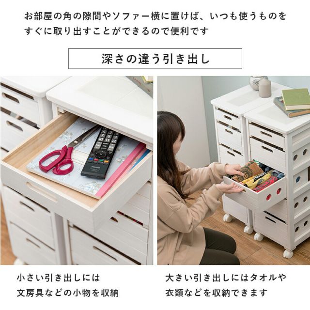 スーパSALE10倍＆4時間限定10％OFF ストッカー-MUD-引き出し5段-ロゴなし 20×40×79cm