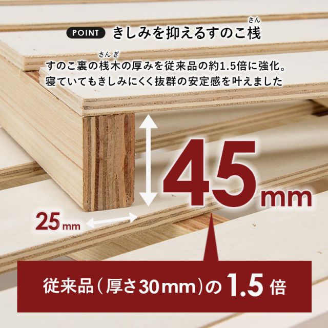 マラソン10倍中 すのこベッド セミダブル