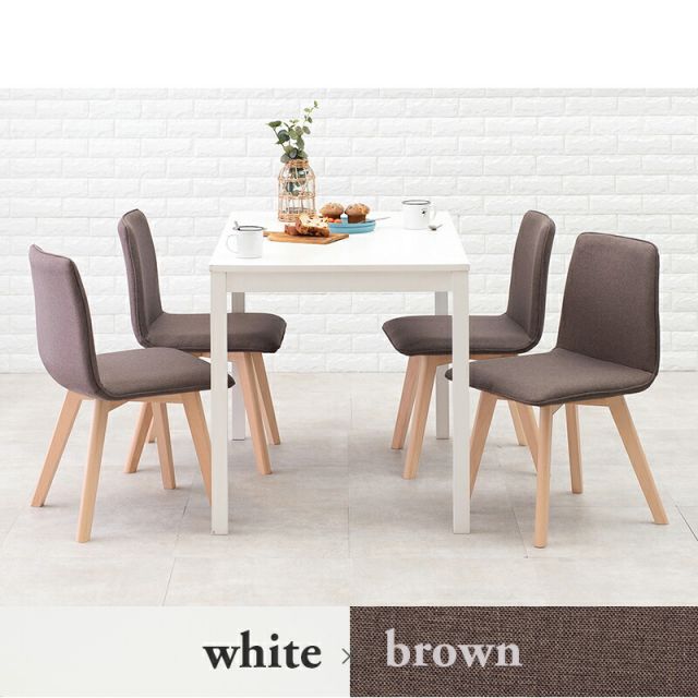 ダイニング5点セット-SH-背もたれロータイプ 110×70×72cm