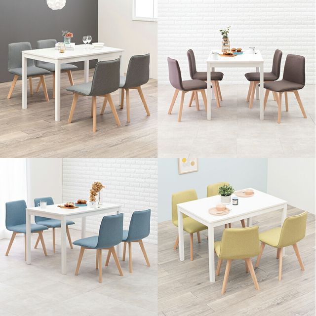 ダイニング5点セット-SH-背もたれロータイプ 110×70×72cm