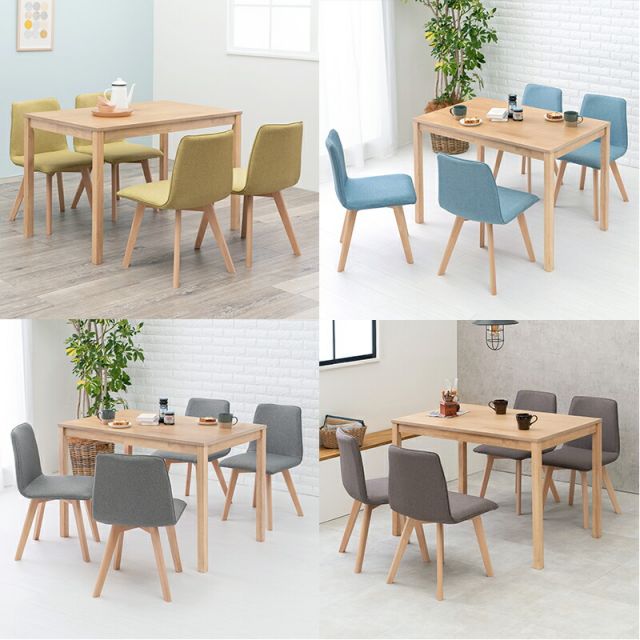 ダイニング5点セット-SH-背もたれロータイプ 110×70×72cm