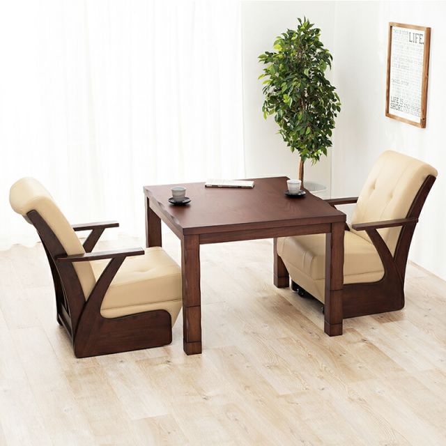 スーパSALE10倍＆4時間限定10％OFF ダイニングコタツ_山城 コタツ単品 90×90cm