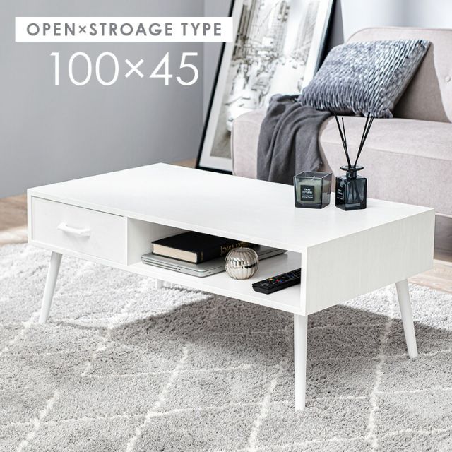 スーパSALE10倍＆4時間限定10％OFF テーブル-MT-天然木引出し付き 1杯 100×45×40cm