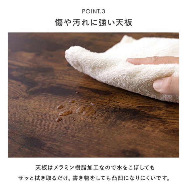 スーパSALE10倍＆4時間限定10％OFF テーブル-MT-両面引出し 80×40×36.5cm