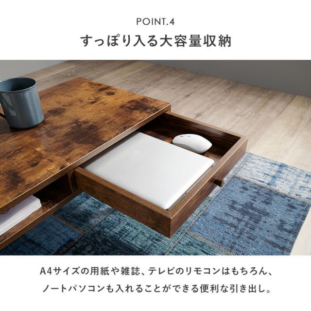 スーパSALE10倍＆4時間限定10％OFF テーブル-MT-両面引出し 80×40×36.5cm