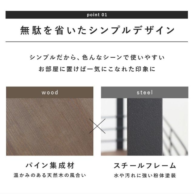 ラック-KR-キャスター 40.5×25×77cm