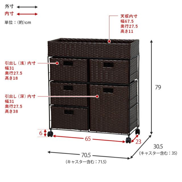 スーパSALE10倍＆4時間限定10％OFF ランドリー/ 2列タイプ 5杯タイプ 70.5×30.5×79cm