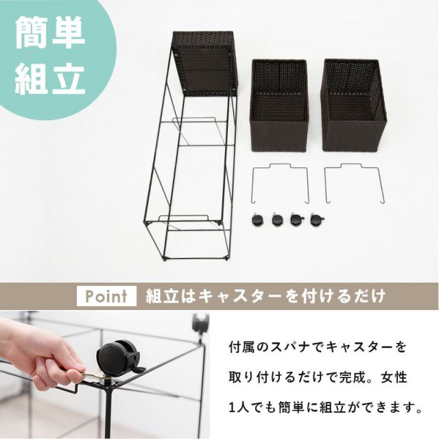 スーパSALE10倍＆4時間限定10％OFF ランドリーラック 2個タイプ 28×45×103cm