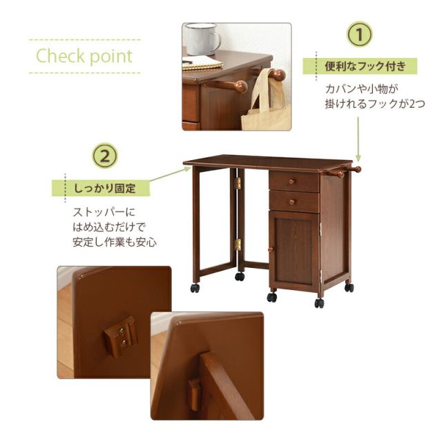 スーパSALE10倍＆4時間限定10％OFF 折りたたみデスク-VT- 88(45)×40×71cm