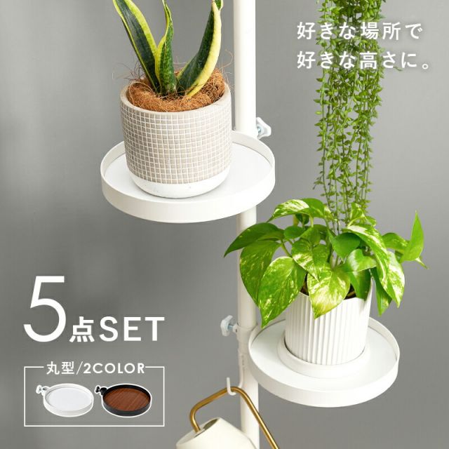 スーパSALE10倍＆4時間限定10％OFF 突っ張り棒＆パーツ_5点セット 丸型タイプ 43×43×187cm