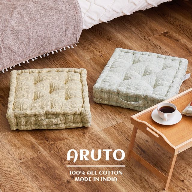 スーパSALE10倍＆4時間限定10％OFF インド綿クッキークッション アルト 42×42×10cm