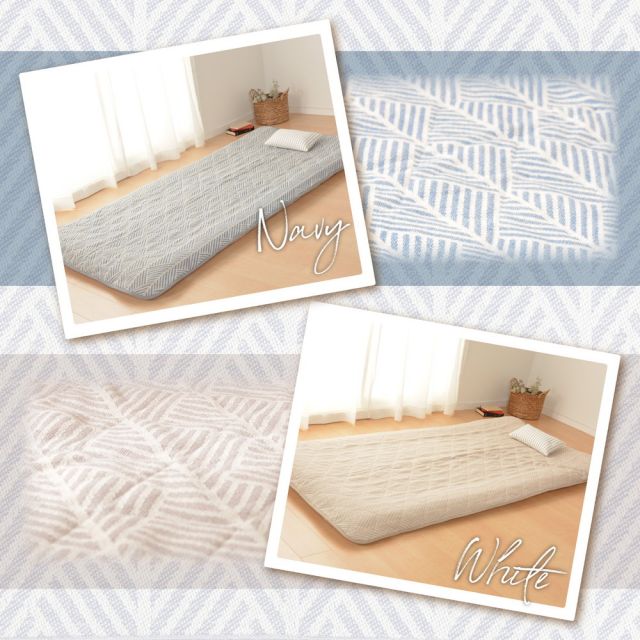 スーパSALE10倍＆4時間限定10％OFF MITAS寝具SELECT インド綿敷きパット クラック 105×205cm