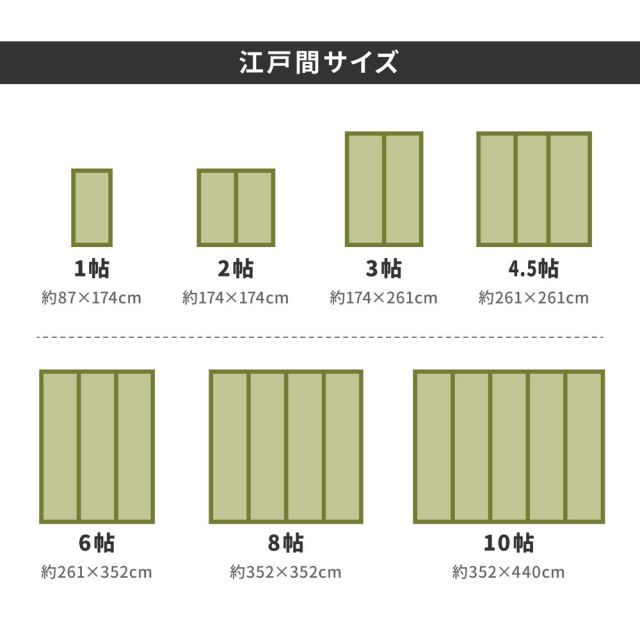 スーパSALE10倍＆4時間限定10％OFF い草カーペット 白馬（はくば） 江戸間 6畳（261×352）