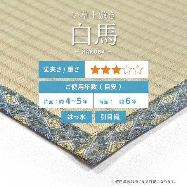スーパSALE10倍＆4時間限定10％OFF い草カーペット 白馬（はくば） 本間 6畳（286×382）