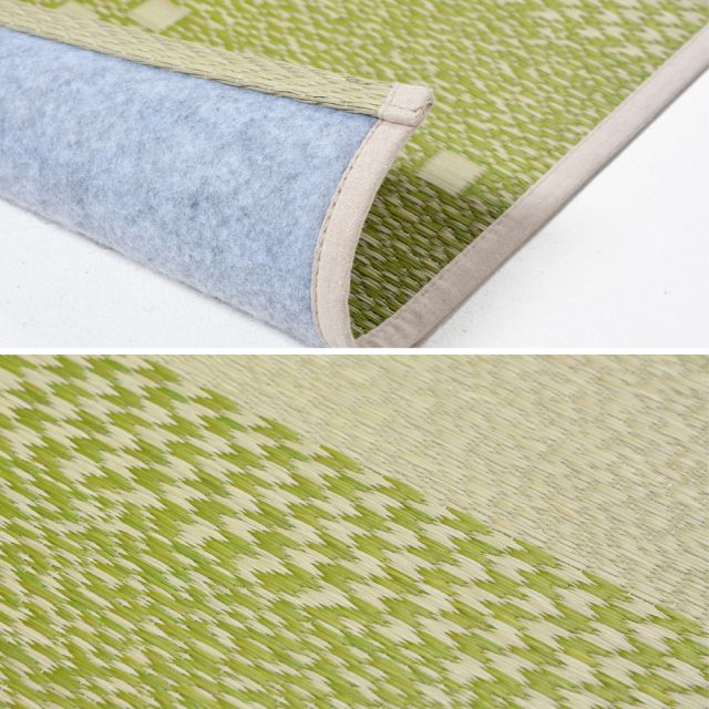 スーパSALE10倍＆4時間限定10％OFF い草ラグ ギャッベグラス 176×176cm