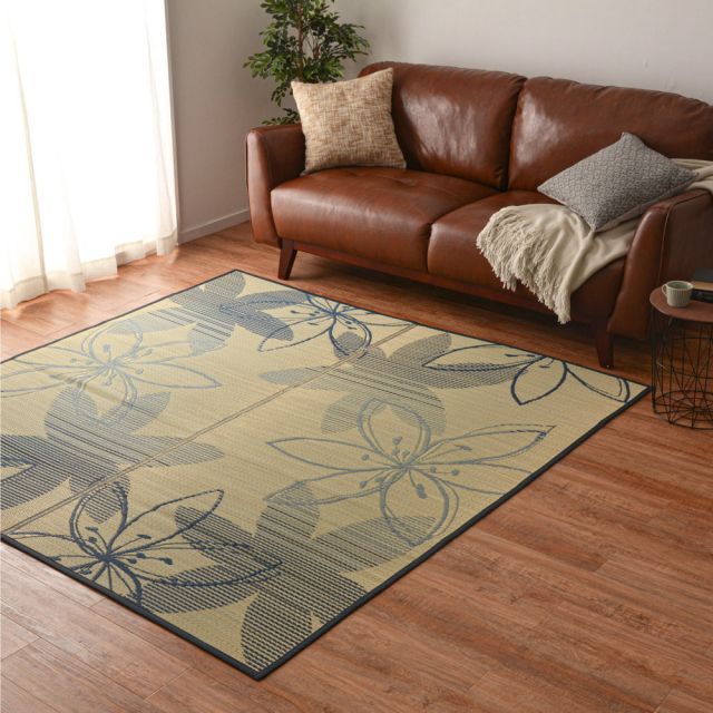 スーパSALE10倍＆4時間限定10％OFF い草ラグ フェアリー 230×230cm