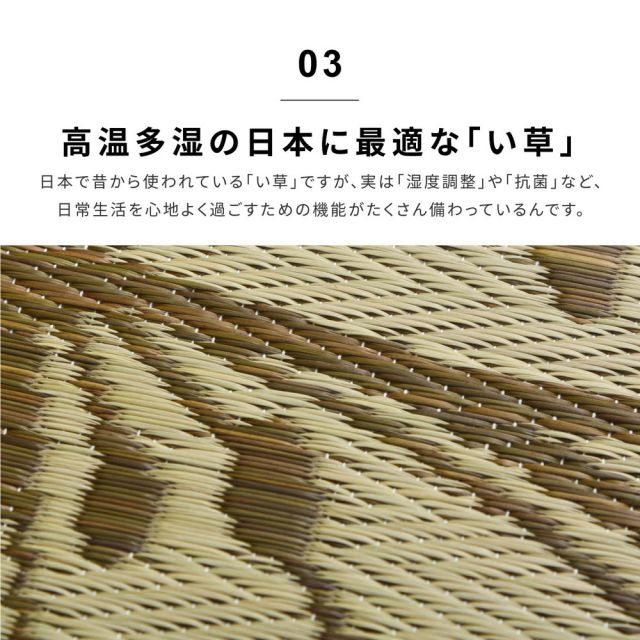 スーパSALE10倍＆4時間限定10％OFF い草ラグ フェアリー 230×230cm
