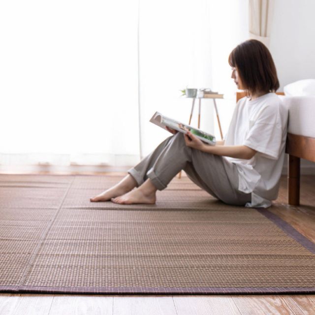 スーパSALE10倍＆4時間限定10％OFF い草ラグ 南風 191×240cm