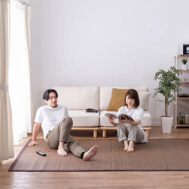 スーパSALE10倍＆4時間限定10％OFF い草ラグ 南風 191×240cm