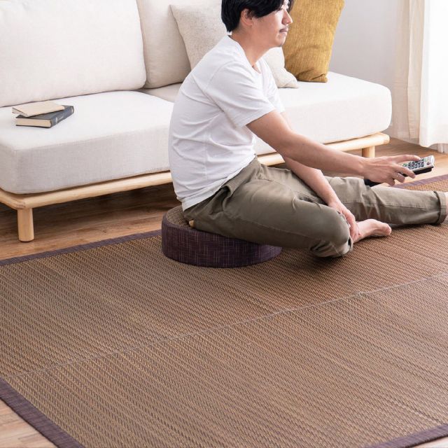 スーパSALE10倍＆4時間限定10％OFF い草ラグ 南風 191×240cm