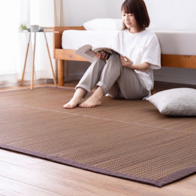 スーパSALE10倍＆4時間限定10％OFF い草ラグ 南風 191×240cm