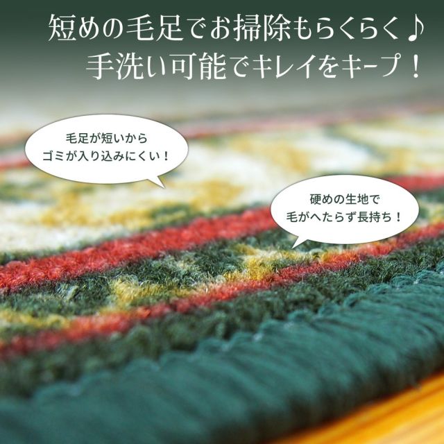 スーパSALE10倍＆4時間限定10％OFF タフトプリント廊下敷き アイラス 67×240cm
