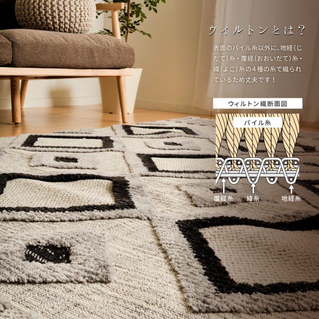 スーパSALE10倍＆4時間限定10％OFF トルコ製 折り畳めるウィルトンラグ BILBAO プレゾン 200×250cm