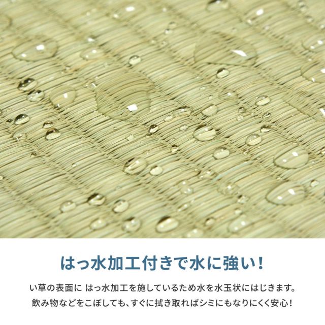 スーパSALE10倍＆4時間限定10％OFF フリーカット裏付き い草カーペット みすず 補修テープ付き 江戸間 10帖（352×440）