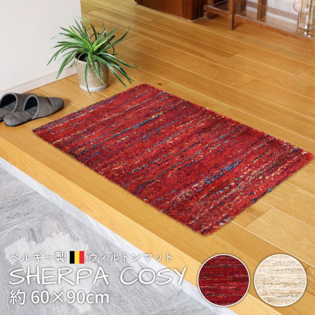 ベルギー製 ウィルトン織の玄関マット SHERPA COZY 60×90cm