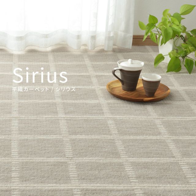 スーパSALE10倍＆4時間限定10％OFF 抗菌・防臭加工の平織カーペット シリウス 江戸間 4.5帖（261×261）