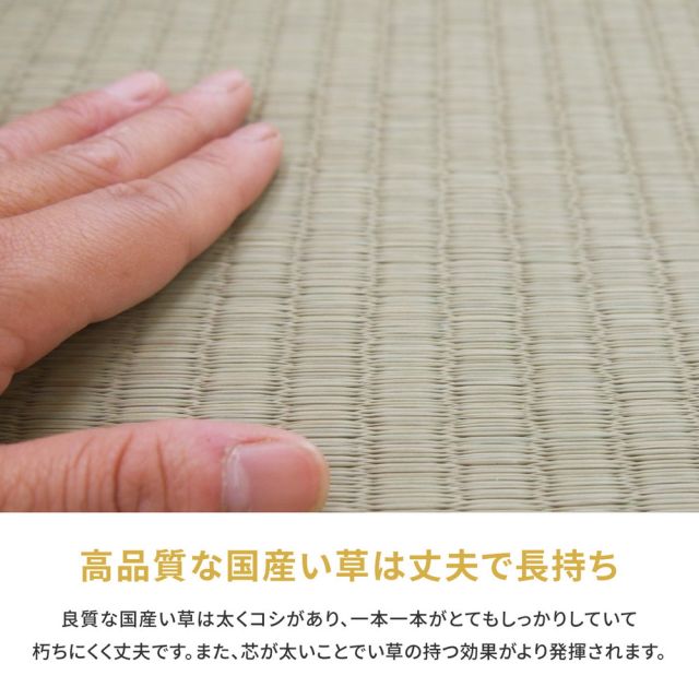スーパSALE10倍＆4時間限定10％OFF 国産い草カーペット 琥珀 江戸間 4.5帖（261×261）