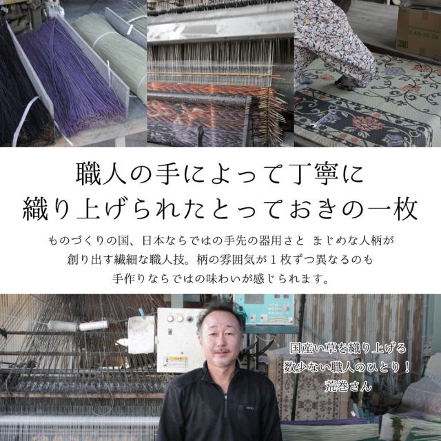 スーパSALE10倍＆4時間限定10％OFF 国産い草ラグ（裏貼り） イデア 191×250cm