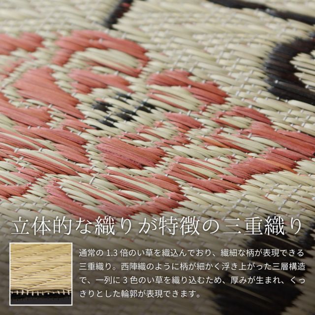 スーパSALE10倍＆4時間限定10％OFF 国産い草ラグ（裏貼り） イデア 191×250cm