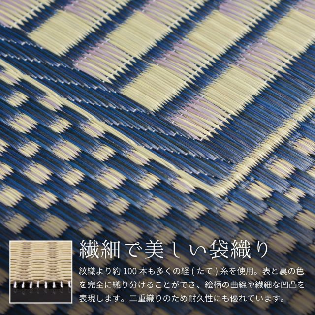 スーパSALE10倍＆4時間限定10％OFF 国産い草ラグ（裏貼り） エルモード  191×191cm