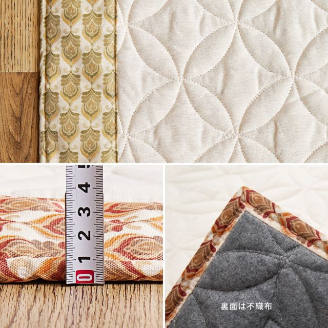 スーパSALE10倍＆4時間限定10％OFF 昭和レトロデザインのキルトラグ アトレ 185×185cm