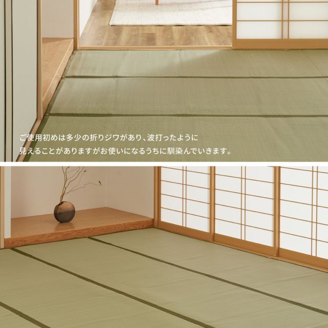 スーパSALE10倍＆4時間限定10％OFF 洗えるい草カーペット 四条(しじょう) 江戸間 10畳（352×440）